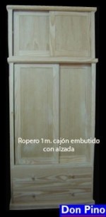 Ropero puerta corrediza 100 cm