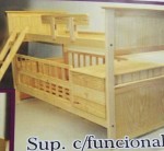 Cama Superpuesta Con Cuna Funcional Pino Reforzada