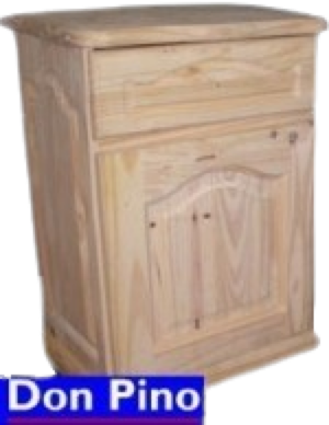 Mesa de luz Eco con puertas